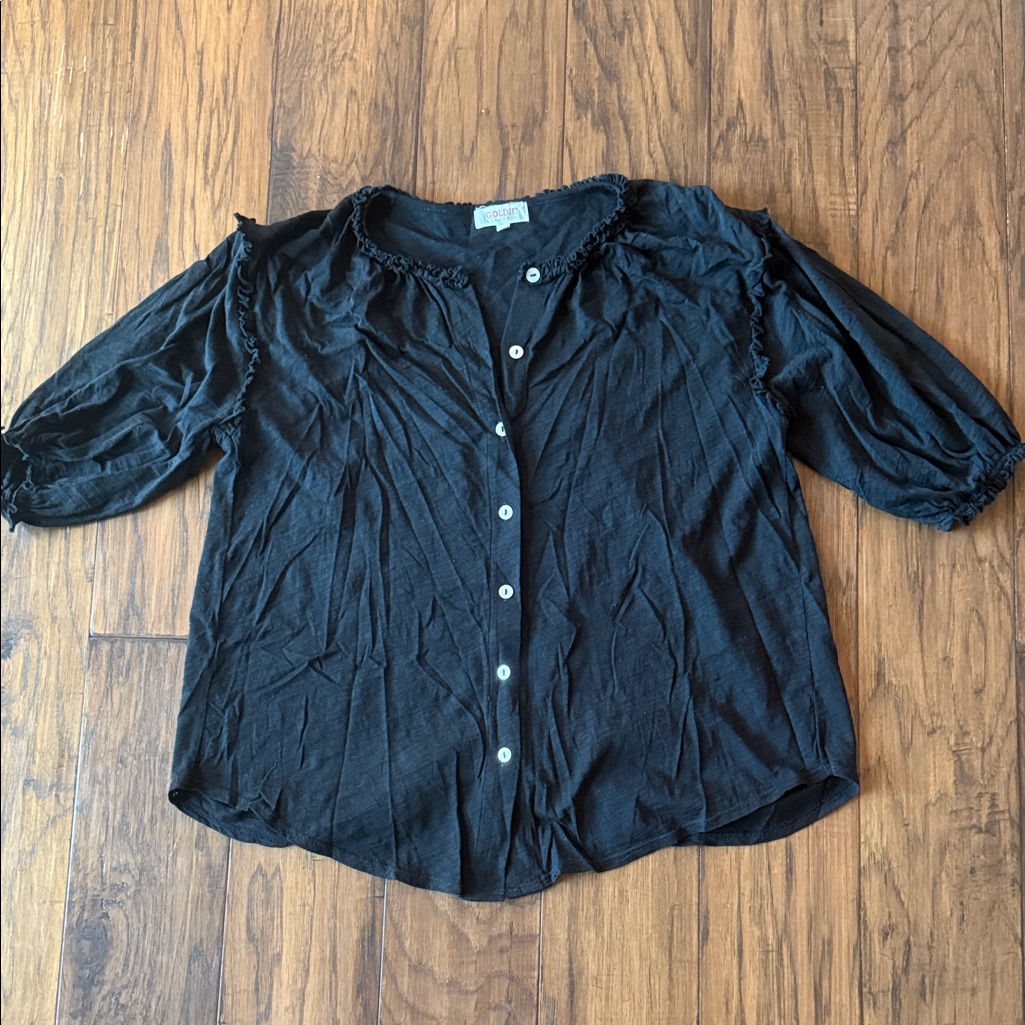 Goldie Puff Sleeve Oversized Button Up